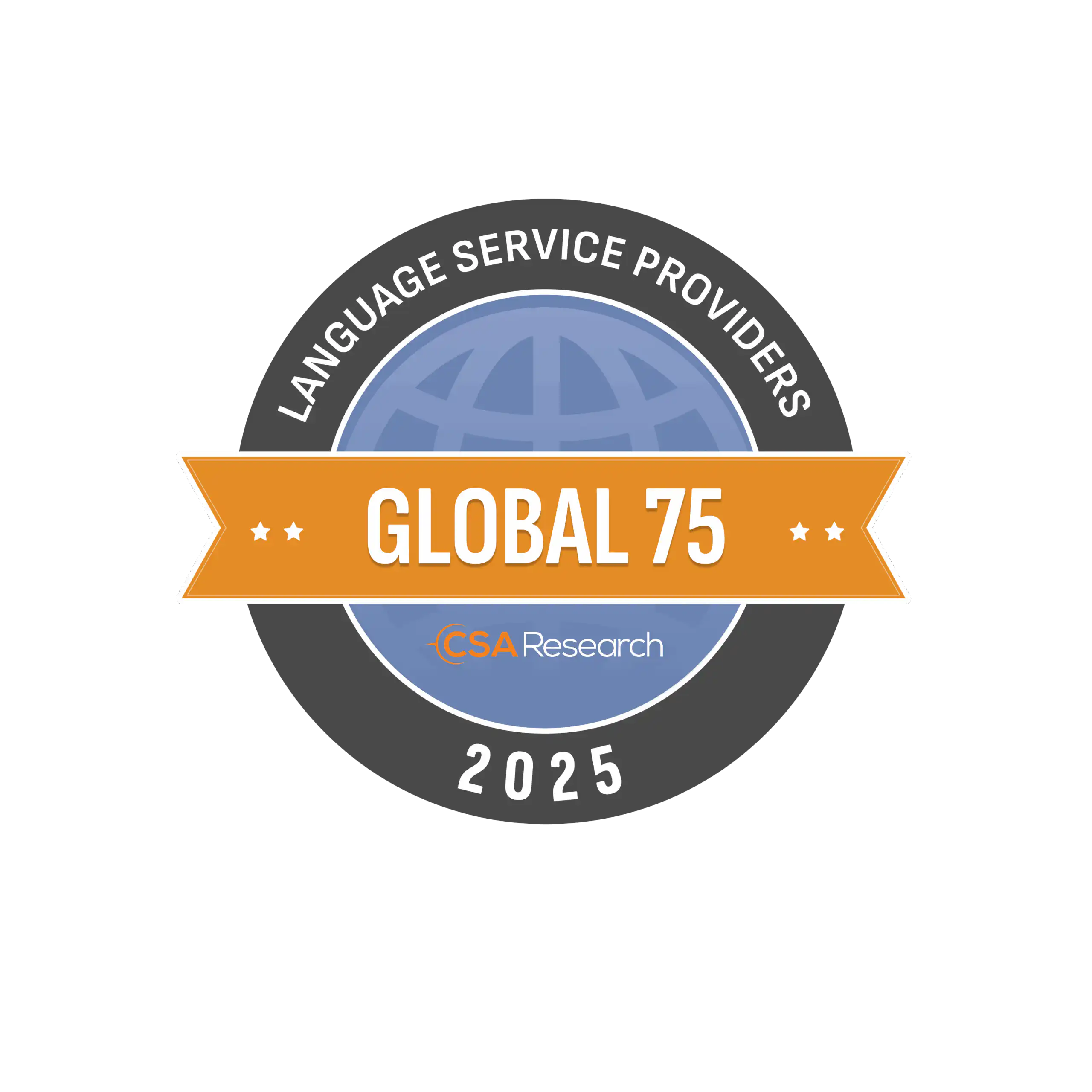 Global Lingo CSA Research Global 75 Top Language Service Provider Award
