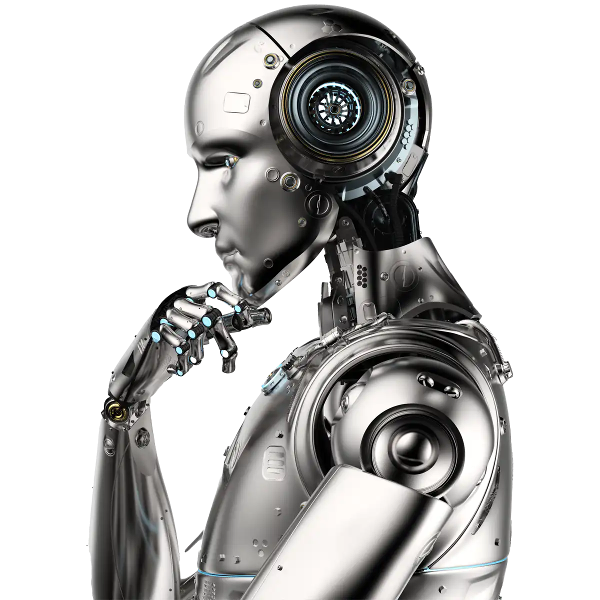 A robot thinking