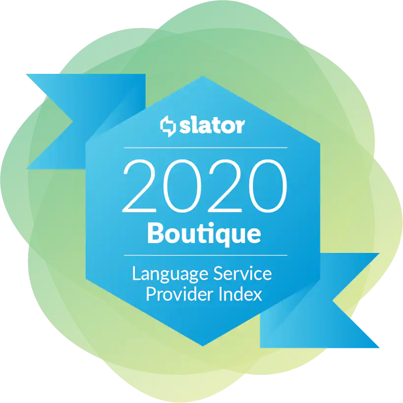 Slater 2020 Language Service Provider