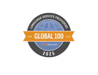 Global Lingo CSA Research Global 100 Top Language Service Provider Badge