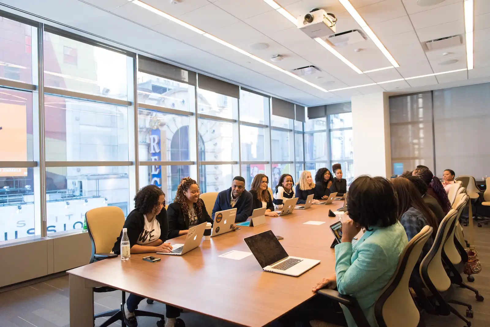 a group of employees on a professional development course in London