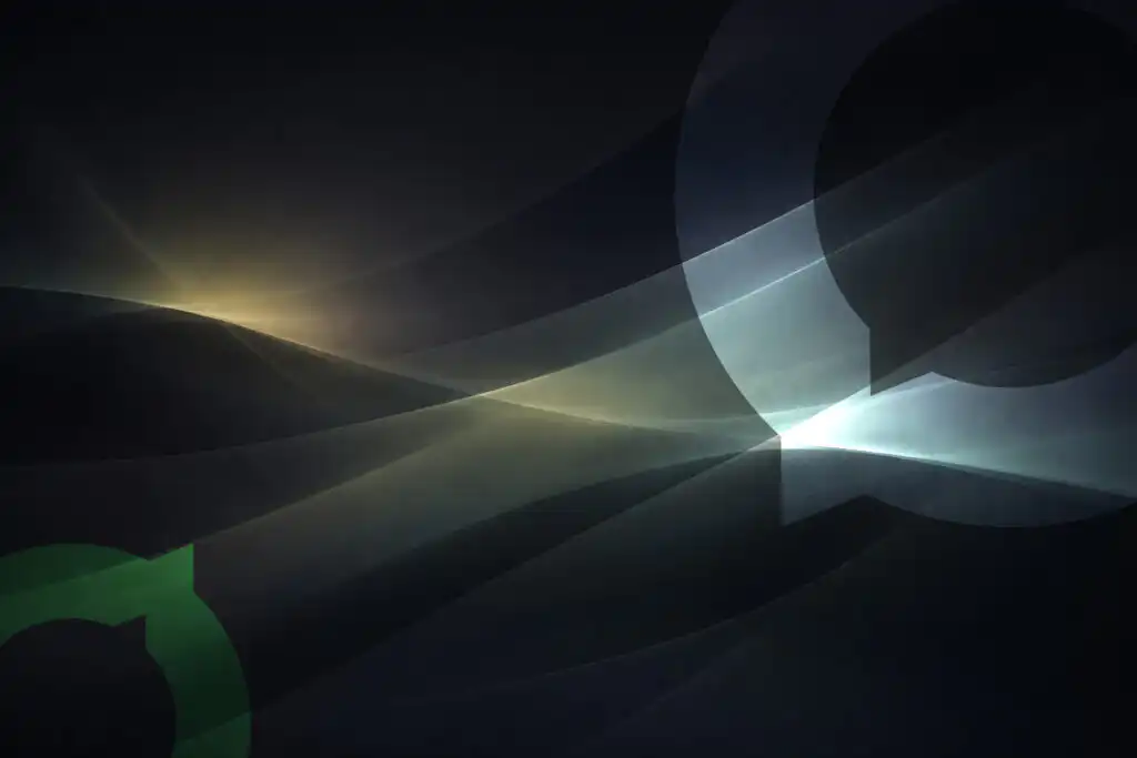 Dark abstract header image with layered charcoal and muted indigo gradients, subtle translucent shapes suggesting interconnected systems, and ample negative space.